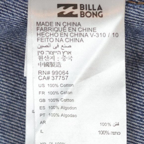 Billabong Women's Size 30 Blue Cotton Denim Belted Mini Skirt - Picture 10 of 11